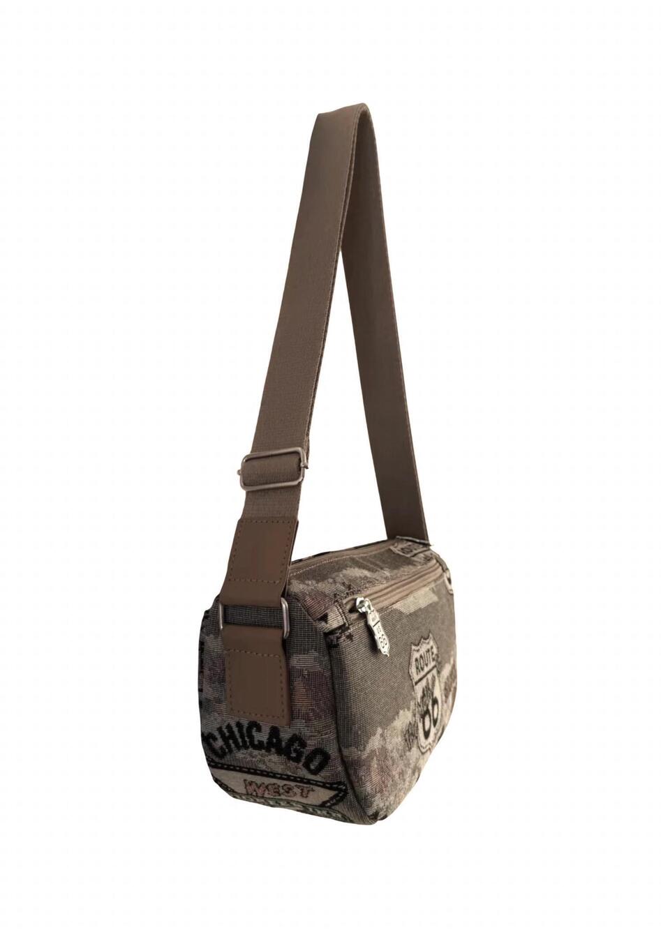 NEW ROUTE 66 women's adjustable strap crossbody bag in beige